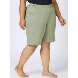 Vaishvik Women Plus Size Cotton Lounge Shorts image 2