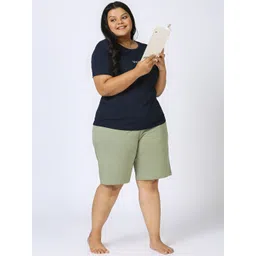 Vaishvik Women Plus Size Cotton Lounge Shorts image 4