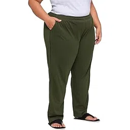 vaishvik Women Plus Size Track-Pant - Olive Green-picture-30