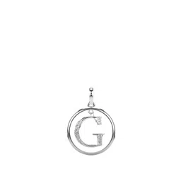 VALANOVA 14K White Gold Plated 0.22 Ct Lab Grown Diamond Alphabet G Pendant-picture-16