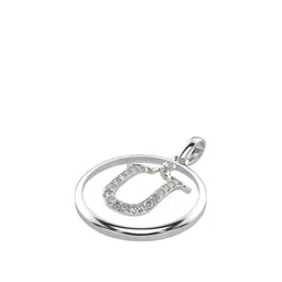 VALANOVA 14K White Gold Plated 0.22Ct Lab Grown Diamond Pendant image 4