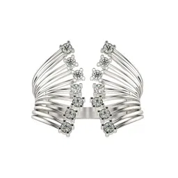 VALANOVA 18K White Gold Plated Sterling Silver 0.27 Ct Certified Lab Grown Diamond Ring-picture-36