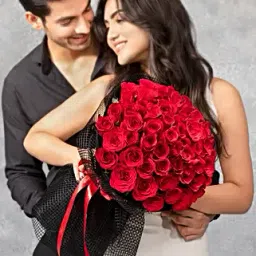 Valentine Velvety Red Rose Bouquet-picture-33