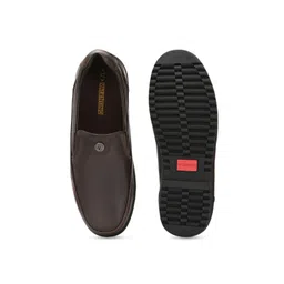 Valentino Men Leather Square Toe Slip Ons image 5