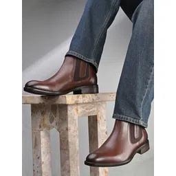 Valentino Men Round-Toe Casual Chelsea Boots-picture-16