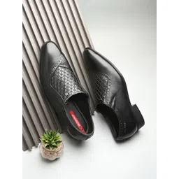 Valentino Men Textured Leather Formal Slip-Ons-picture-29