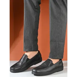 Valentino Men Textured Leather Loafers-picture-20