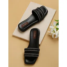 VALIOSAA Embellished Open Toe Flats-picture-37