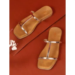 VALIOSAA Women Embellished Party Open Toe Flats-picture-18