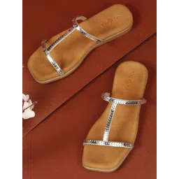 VALIOSAA Women Embellished Party Open Toe Flats-picture-17