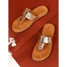 VALIOSAA Women Embellished Party T-Strap Flats-picture-21