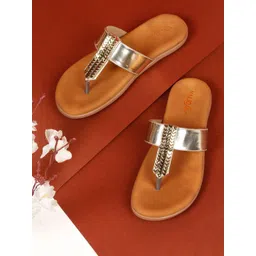 VALIOSAA Women Embellished Party T-Strap Flats-picture-19