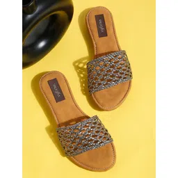 VALIOSAA Women Ethnic Open Toe Flats-picture-34