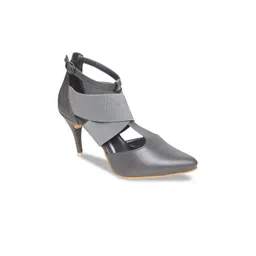 VALIOSAA Women Grey Solid Pumps-picture-16