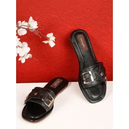 VALIOSAA Women Open Toe Flats with Buckles-picture-14