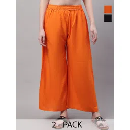 Valles365 by S.C. Women Set of 2 Flared Ethnic Palazzos-picture-14