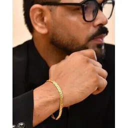 valley of jewellery (voj) Men Gold Daily Use Bracelet-picture-51