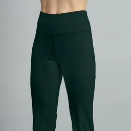 valley Solid Women Dark Green Tights image 3