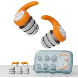 VALUEVIBES Silicone Ear Plugs, Anti-Noise Waterproof Earplugs for Sleeping, Noise Reduction Plugs Sleep Earplug, Reusable Earplugs for Sleeping, Work, Studying, Travel (Orange, One Size)-picture-27