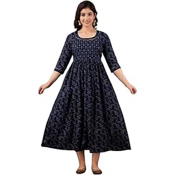 valvet & vine Women's Cotton Anarkali Comfortable Maternity Kurta Feeding Dress with Both Side Zippers | Pre and Post Pregnancy & Nursing Mom Dress-picture-51