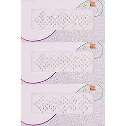 Vama Fashions Silver Diamond Kundan White Stone Bindis kumkum Sticker Stick bindiya Tiki Set for Ladies Fashion (Pack of 3 Sheets Medium Size 3 mm)-image-33