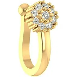 vama FASHIONS Clip on Golden Nose pin without Hole Non Piercing Pressing Type Nose ring Stud for Women & Girls-picture-32