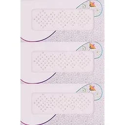 Vama Fashions Silver White Crystal Diamond Bindi kumkum Stone sticker bindiya tiki Set for Girls (Pack of 3 Cards Small Size 2.5 mm)-image-32