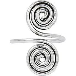 vama FASHIONS Traditional Adjustable Antique Oxidised Germen Silver Tone Oxidized Finger Ring For Women & Girls-picture-36