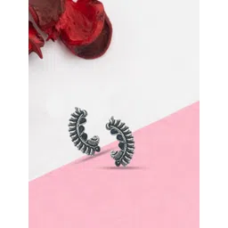 VAMA Silver-Plated Oxidised Contemporary Studs-picture-38