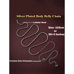 VAMA Silver-Plated Waist Chain Saree Accessories image 4