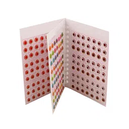 VAMA Velvet Rhinestone Kumkum Bindi Booklet - Multi-Coloured-picture-32