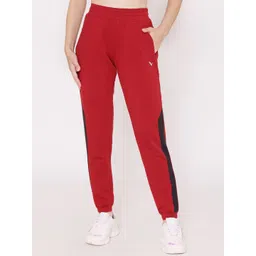 Vami Women Red Solid Joggers-picture-10