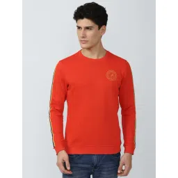 Academy By Van Heusen Orange Slim Fit Striped Sweatshirts-picture-21