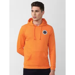 Van Heusen ACADEMY Men Orange Hooded Sweatshirt-picture-11