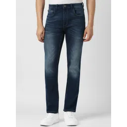 VAN HEUSEN DENIM LABS Men Slim Fit Mid-Rise Heavy Fade Stretchable Jeans-picture-29