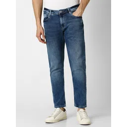 VAN HEUSEN DENIM LABS Men Slim Fit Mid-Rise Slash Knee Light Fade Jeans-picture-21