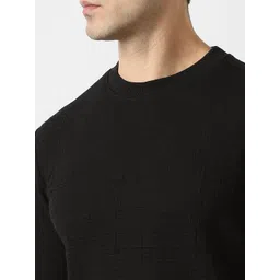 VAN HEUSEN DENIM LABS Men Textured Round Neck Sweatshirt image 4