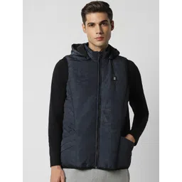 Van Heusen Flex Camouflage Printed Hooded Sleeveless Padded Jacket-picture-38