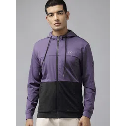 Van Heusen Flex Hooded Colourblocked Sweatshirt-picture-22