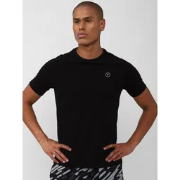 Van Heusen Flex Men Black Solid Slim Fit Sports T-shirt-picture-17