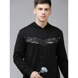 Van Heusen Flex Men Camouflage Striped Hooded Running Sweatshirt-picture-30