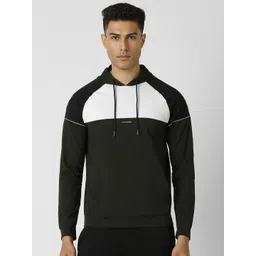 Van Heusen Flex Men Colourblocked Hooded Sweatshirt-picture-24