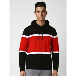 Van Heusen Flex Men Colourblocked Hooded Sweatshirt-picture-38
