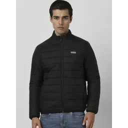 Van Heusen Flex Men Mock Collar Solid Cotton Casual Bomber Jacket-picture-29