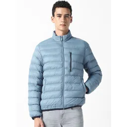 Van Heusen Flex Men Mock Collar Solid Puffer Jacket-picture-15