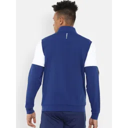 Van Heusen Flex Men Navy Blue Colourblocked Bomber Jacket image 4