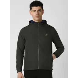 Van Heusen Flex Men Solid Hooded Reversible Sporty Jacket-picture-37