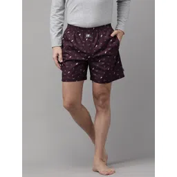 van heusen innerwear Van Heusen Men Allover Print Side Pocket Side Slits Boxer Shorts-picture-25