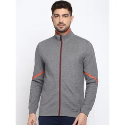 van heusen innerwear Van Heusen Mock Collar Striped Cotton Sporty Jacket-picture-4