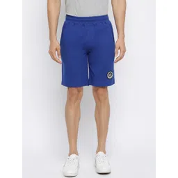 van heusen innerwear Van Heusen Men Blue Solid Smart Tech Easy Stain Release Knit Shorts image 1